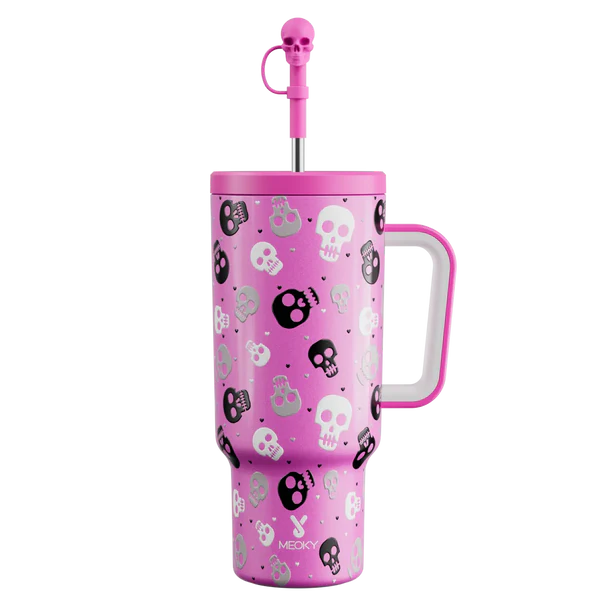 Meoky Kaffeetasse | Rosa Totenkopf